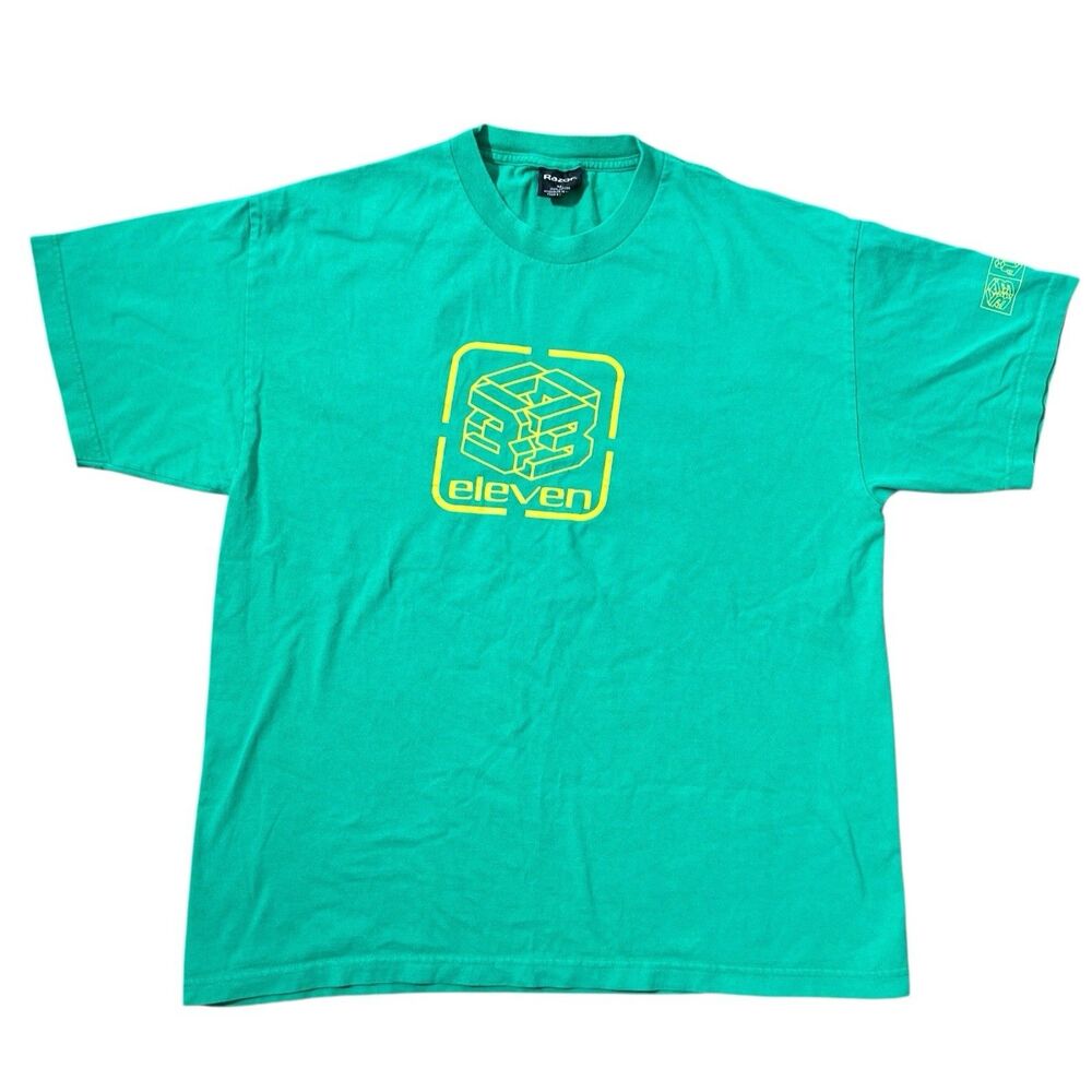 VTG 311 Three Eleven Graphic T Shirt Reggae Rock Band Green Yellow XL 90's RARE
